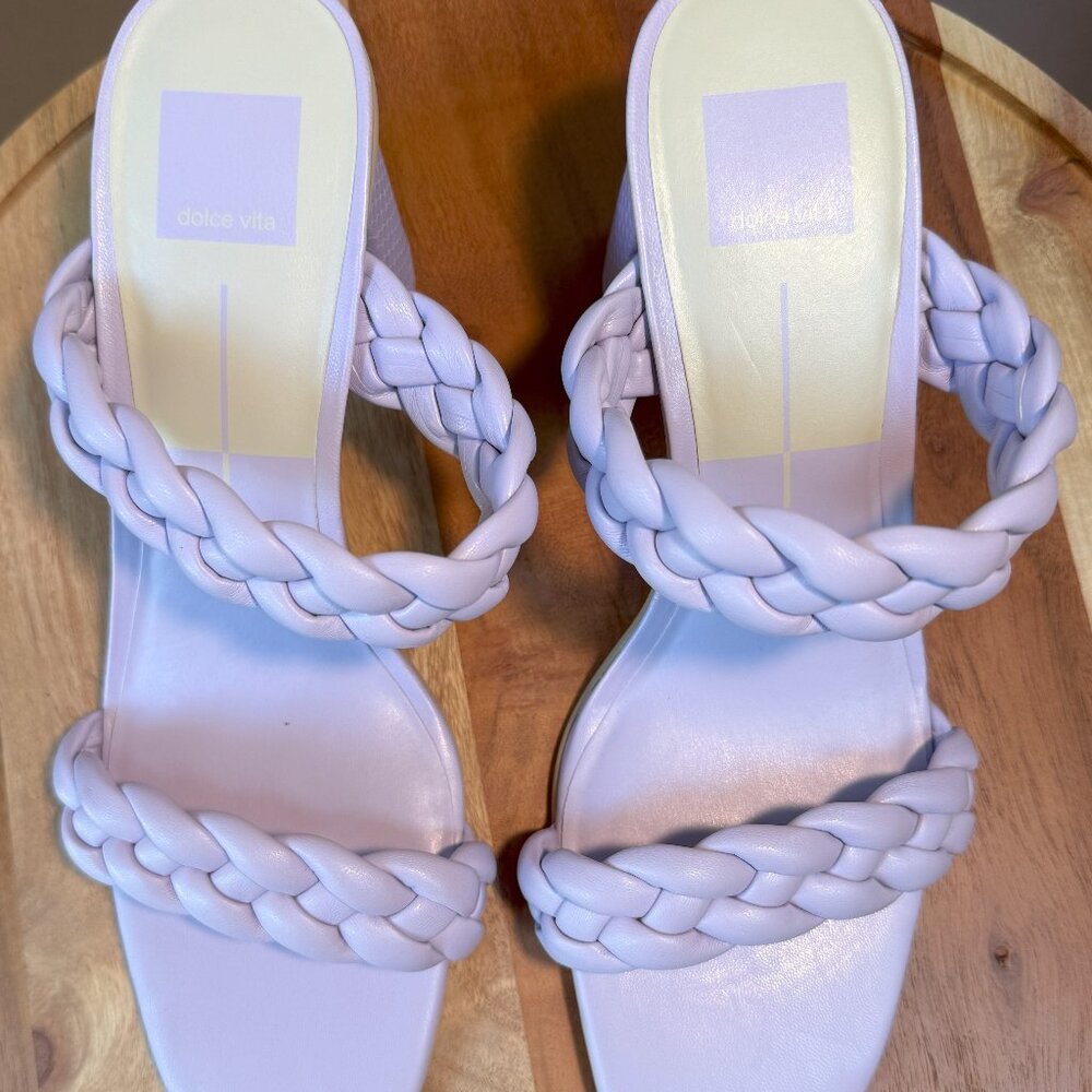 Dolce Vita Women's Braided Heel Sandals, LILAC, size 10